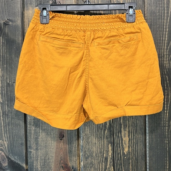 SO Utility Shorts S High Rise Golden Yellow Tan Relaxed Stretch Casual Boho - Picture 4 of 8